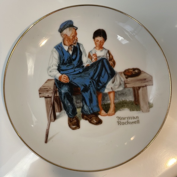 NORMAN ROCKWELL (SET OF THREE) PORCELAIN PLATES - Picture 6 of 11